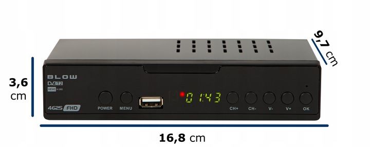 2x TUNER DEKODER DVB-T2 TV NAZIEMNEJ H.265 HEVC FHD USB HDMI PILOT BATERIE zdjęcie 14