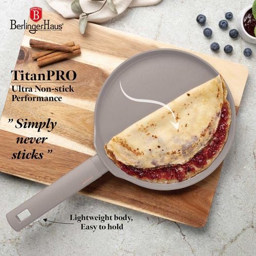 patelnia tytanowa do naleśników 25cm berlinger haus bh-8085 taupe na Arena.pl