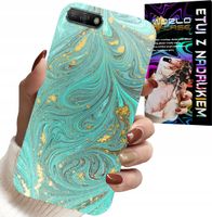 ETUI DO HUAWEI Y6 2018 - MARMURKOWE WZORY + SZKŁO HARTOWANE