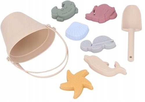 SILIKONOWE ZABAWKI DO PIASKU MIĘKKIE DO WODY NA PLAŻĘ WIADERKO FOREMKI na Arena.pl