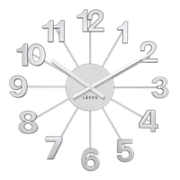 LAVVU Srebrny zegar Nuance ⌀42cm