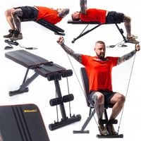 ŁAWKA TRENINGOWA ĆWICZEŃ ŁAWECZKA REGULOWANA SKOŚNA SKŁADANA RIWALL