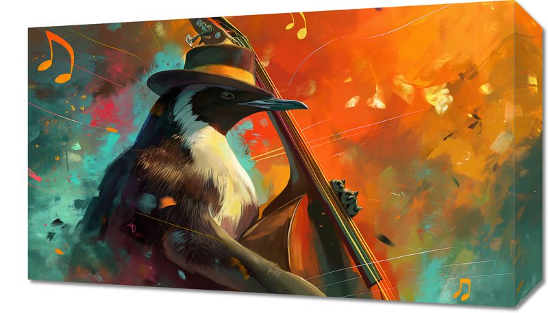 Obraz 50x30cm Pingwinia Nuta zdjęcie 1