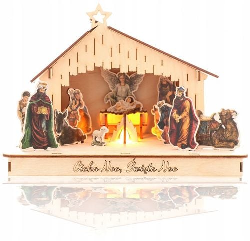 SZOPKA BOŻONARODZENIOWA STAJENKA LED 25,5 CM 3D V6 na Arena.pl