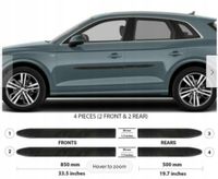 Audi Q5 II 2018+ Listwy CZARNE Boczne Drzwi