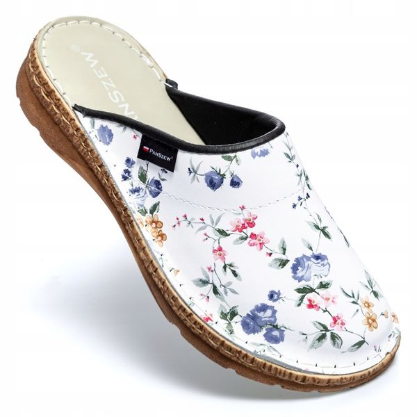 PanSzew POLSKIE Klapki Damskie ze SKÓRY NATURALNEJ 36-41 zdjęcie 1