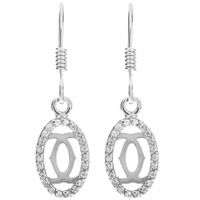 SREBRNE KOLCZYKI PRZESTRZENNE NA BIGLU CYRKONIE SREBRO PRÓBY 925