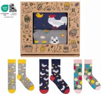 Skarpetki na Prezent Wielkanoc Śmieszne Kolorowe Damskie 35-40