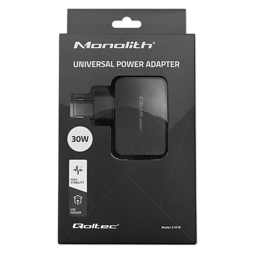 Qoltec Uniwersalny zasilacz do laptopa 30W Automatyczny MultiPlug 8 wtyczek na Arena.pl