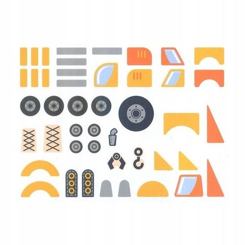 Drewniana Przybijanka Pojazdy budowlane 45 elementów Montessori VIGA na Arena.pl