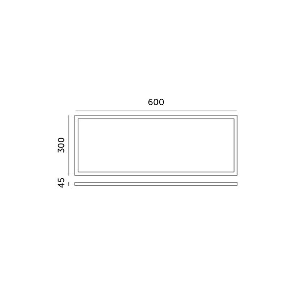 Ramka 45mm 30x60 do montażu natynkowego opraw LED HELION zdjęcie 5