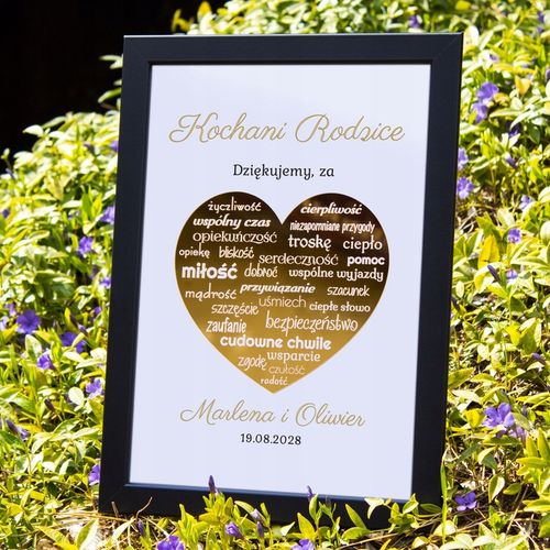 ŚLUBNE PODZIĘKOWANIA DLA RODZICÓW MAMY TATY OBRAZ RAMKA PLAKAT ŚLUB 3D na Arena.pl