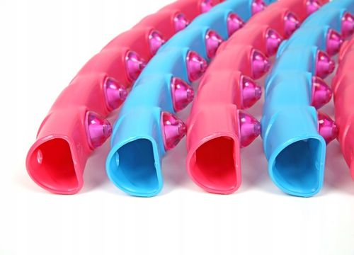 HULA HOP ODCHUDZAJĄCE Z WYPUSTKAMI OBCIĄŻNIKIEM KULKAMI SKŁADANE KOŁO 108cm na Arena.pl