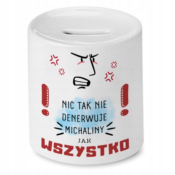 Skarbonka Dla Michaliny Na Urodziny Prezent Z Nadrukiem Ze Zdjęciem zdjęcie 1