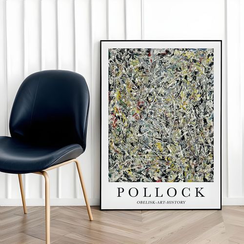 Plakat obelisk art history Pollock 50x70 cm w czarnej ramie na Arena.pl