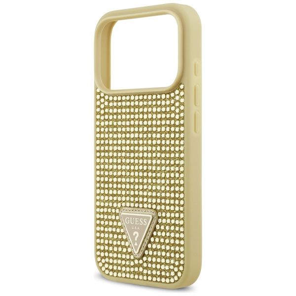Etui Guess Rhinestone Triangle Logo do iPhone 17 Pro złoty zdjęcie 6