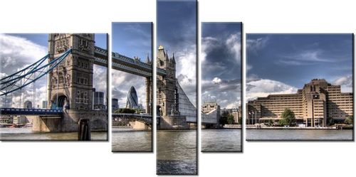 80CM 160CM OBRAZ 5 ELEM MOST TOWER BRIDGE TAMIZIE DRUK ŚCIENNY na Arena.pl