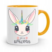 Kubek Żółty Dzień Dziecka Córki Im A Unicorn Z Nadrukiem Ze Zdjęciem