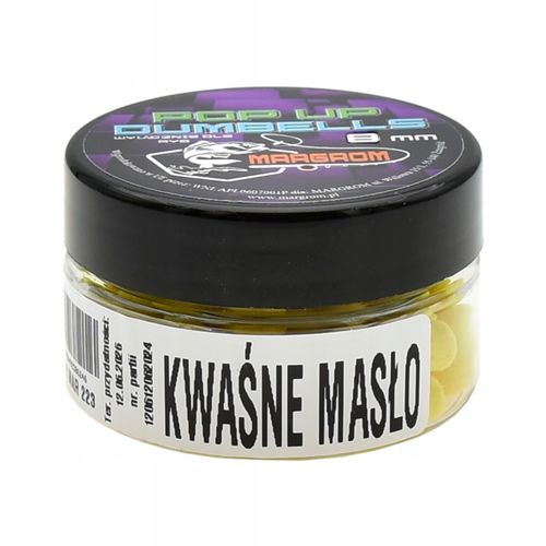 Dumbells POP UP 8 mm Margrom KWAŚNE MASŁO przynęta Method Feeder na Arena.pl