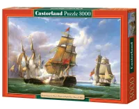Puzzle ze starciem między żaglowcami na morzu - Castorland 3000 elementów