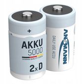 Akumulator niklowo-metalowo-wodorkowy (NiMH) Ansmann D HR20 5000 mAh 2 szt.