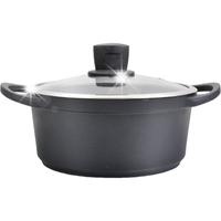 Garnek z pokrywką indukcja gaz 28cm 6.4L czarny MAESTRO MR-4328