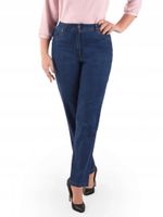 Spodnie jeansowe jeansy damskie proste wysoki stan 2XL XXL