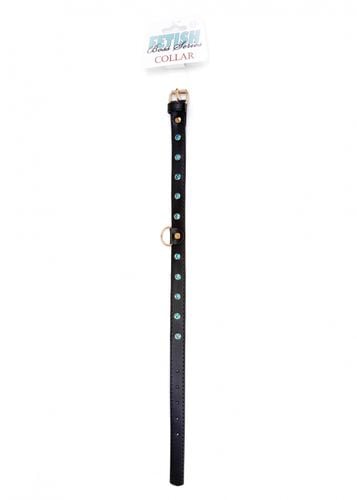 fetish b   series collar   2 cm turquoise crystal na Arena.pl
