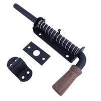 Zasuwa rygiel 220-sprężyna czarna RYGIEL RYGIELEK DO BRAMY DRZWI