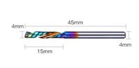 Frez 1-ostrzowy typu DownCut, negatyw, VHM Rozmiar: Ø4x15x4Dx45L