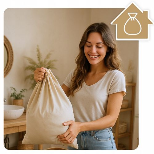 Kosz na pranie składany bambusowy pojemnik brudną bieliznę duży 3 na Arena.pl