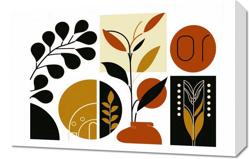 Obraz 60x40cm Kolaż Botaniczny zdjęcie 1