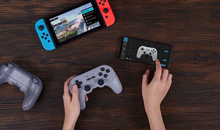 8BitDo Pro 2 Gray v2 Hall Effect Pad Bluetooth Android Apple PC Switch zdjęcie 11