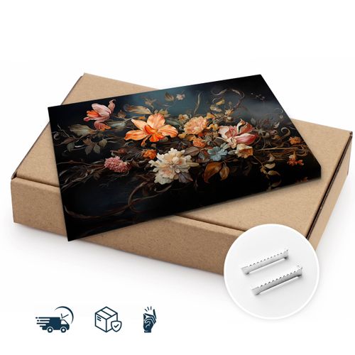 Obraz Do Salonu Tropikalne Kwiaty Liście Natura Abstrakcja 30cm x 20cm na Arena.pl