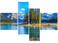 130CM 90 OBRAZ 4 ELEM JEZIORO MALIGNE ŚCIENNY