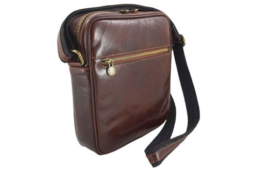 Męska torba CASUAL z regulowanym paskiem - Brązowa na Arena.pl