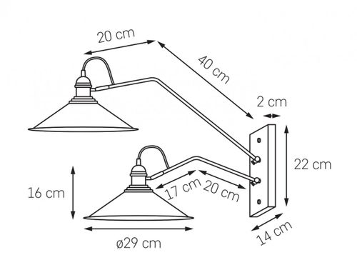 Lampa ścienna KASPA Hats Kinkiet 2 na Arena.pl