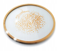 Taca okrągła 38x2cm Lampart Gold SZKŁO