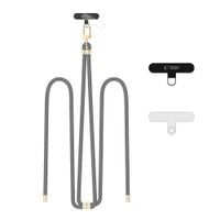 tech-protect c7s rope crossbody strap crayon grey/gold