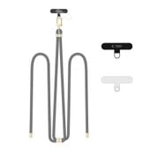 tech-protect c7s rope crossbody strap crayon grey/gold