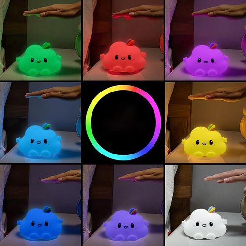 Silikonowa lampka nocna Chmurka led rgb na Arena.pl