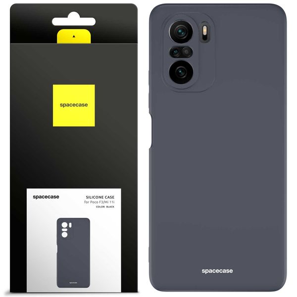 Spacecase Silicone Case Poco F3 / Mi 11I Black zdjęcie 1