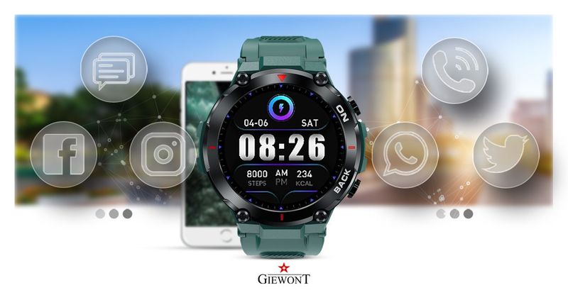 Smartwatch Giewont GW460-2 Zielony GPS zdjęcie 7