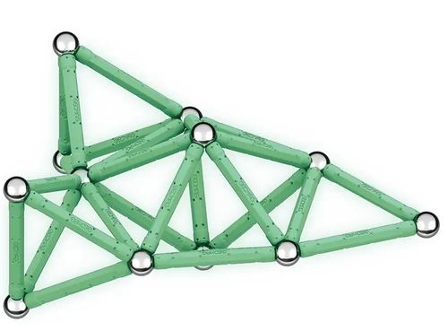 KLOCKI MAGNETYCZNE DLA DZIECI GEOMAG GLOW RECYCLED 60 ELEMENTÓW EDUKACYJNE na Arena.pl