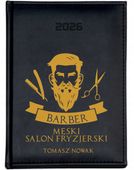 KALENDARZ A6 2026 TYGODNNIOWY terminarz z nadrukiem fryzjer męski barber
