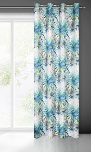 Zasłona gotowa na przelotkach INGRID 140x250 Eurofirany niebieski na Arena.pl