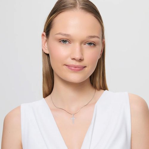 srebrny krzyżyk klasyczny gładki unisex na Arena.pl