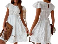 624 SUBTELNA SUKIENKA BOHO GIPIURA KORONKA