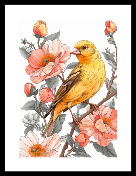 Plakat 21x29,7cm Wiosenny Śpiewaczek zdjęcie 3