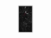 ZEGAR SZKLANY PROSTOKĄTNY - Marmur czarny